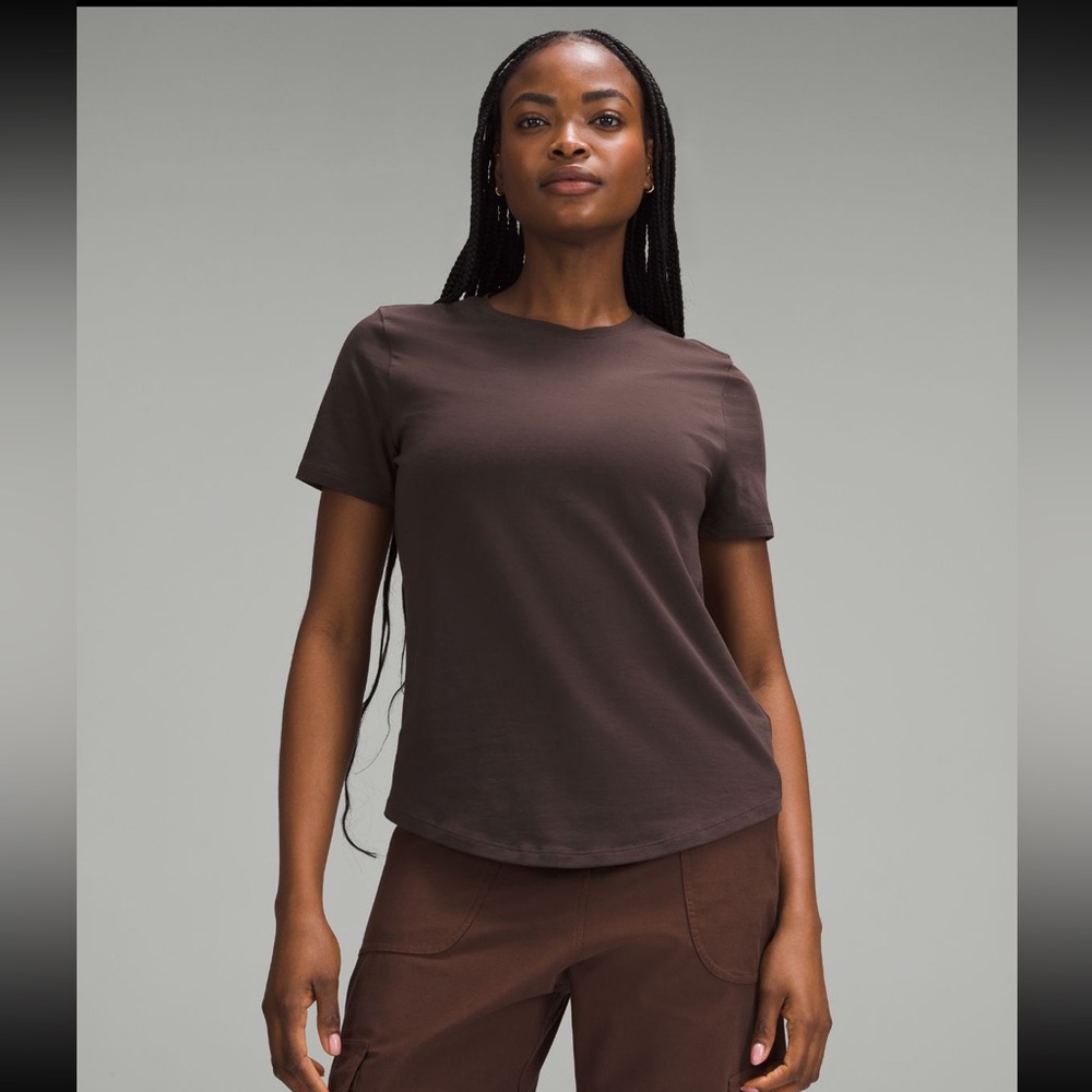 Lululemon Love-crew Hem Crew Neck T-Shirt - Brown - Size 10